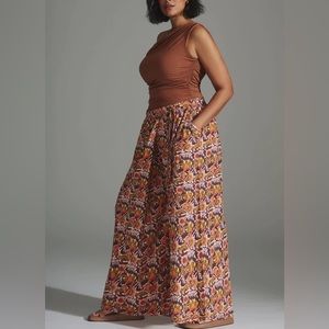 Anthropologie Wide Leg Wrap Pants